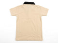 Polo Beige para Niño con Cuello Negro