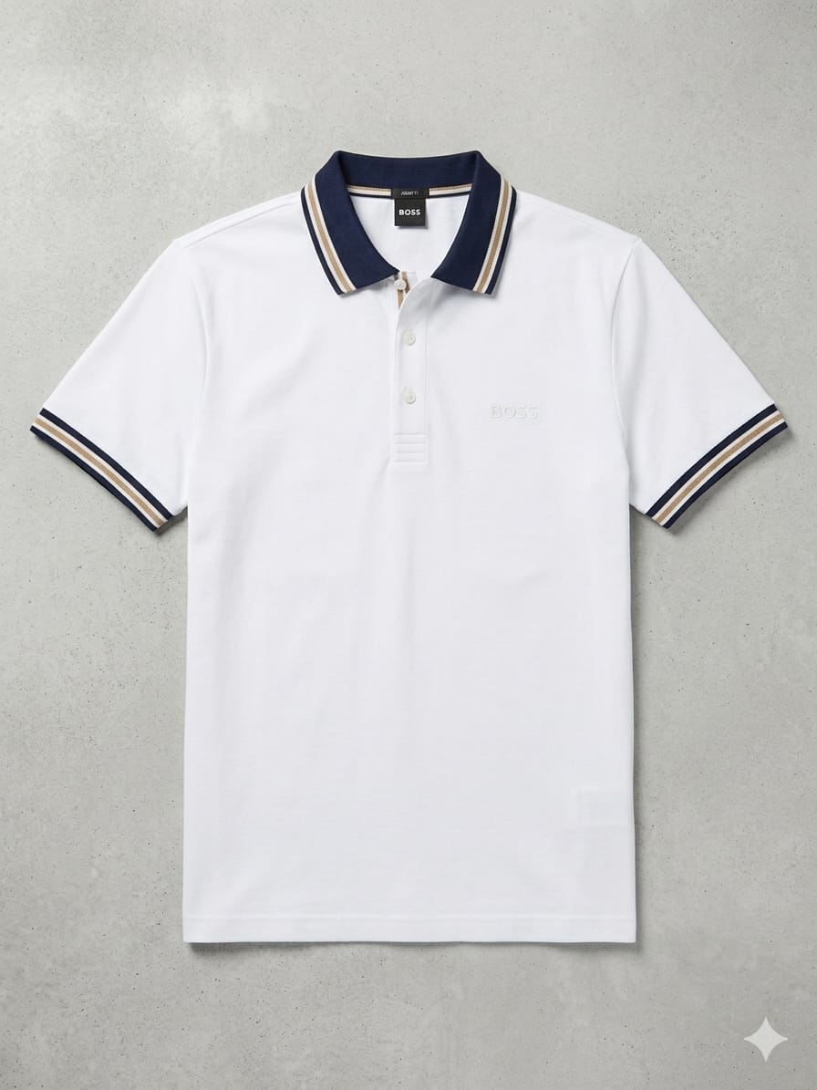 Polo Blanco Clásico Boss