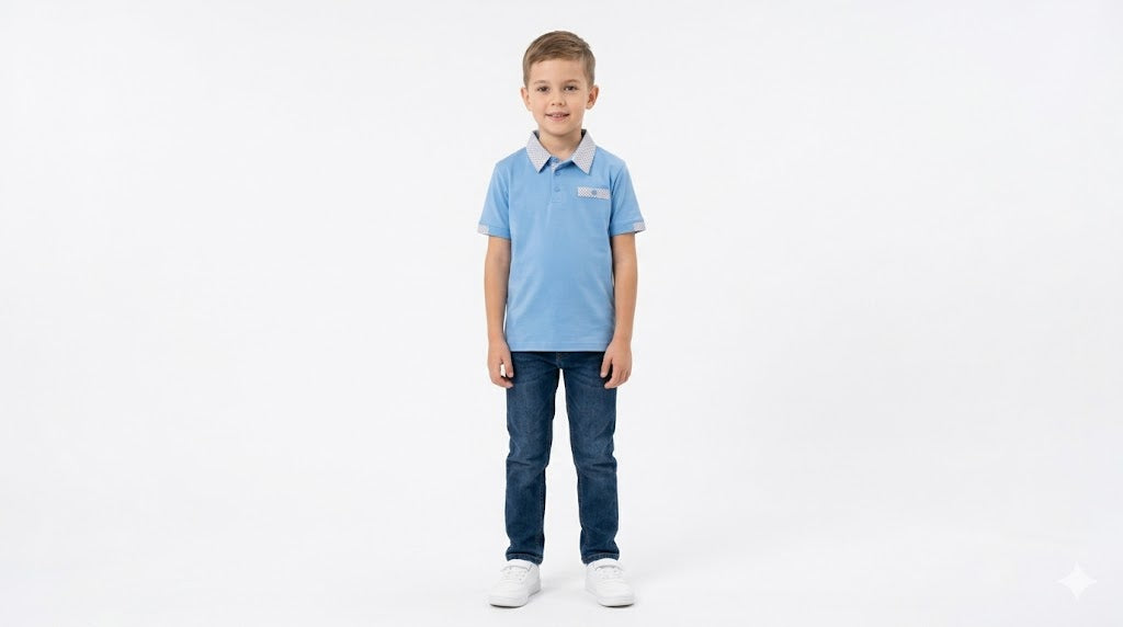 Polo de Niño Azul