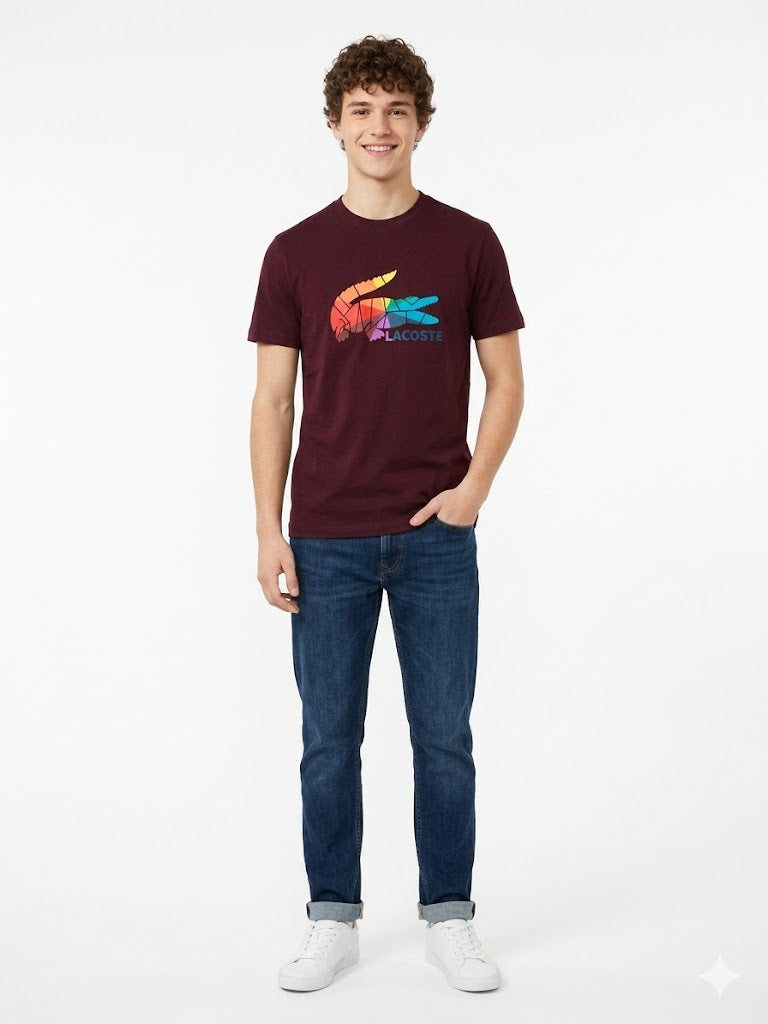 Camiseta Lacoste Borgoña