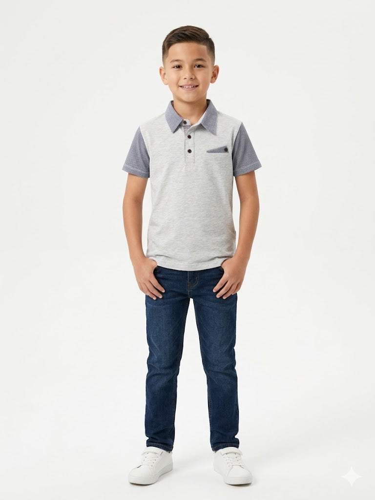 Polo Gris Melange